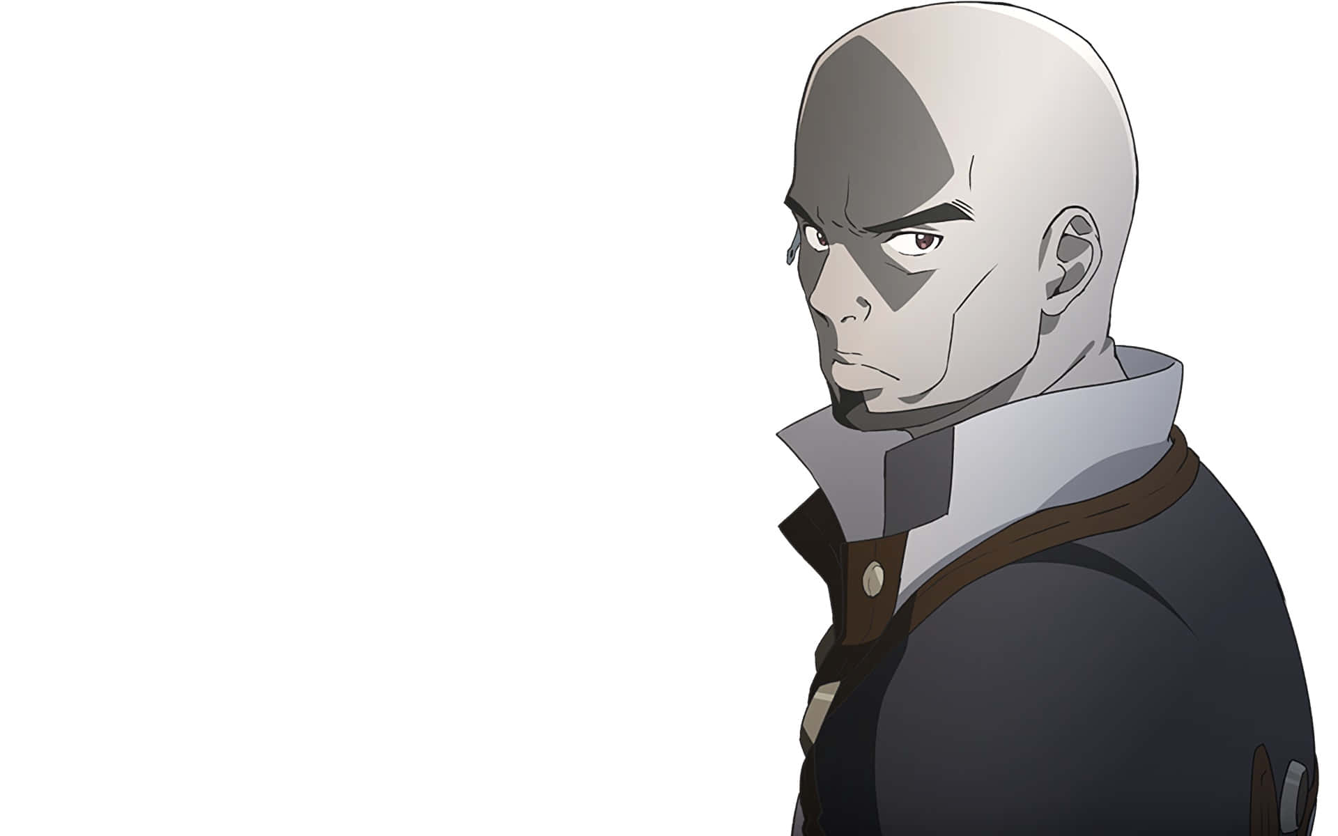 Andrew Gilbert Mills, bald anime man, dark coat, Full HD Desktop Wallpaper
