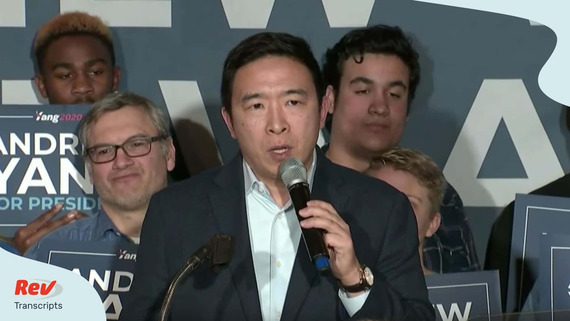 Andrew Yang, campaign event, microphone, Full HD Desktop Wallpaper