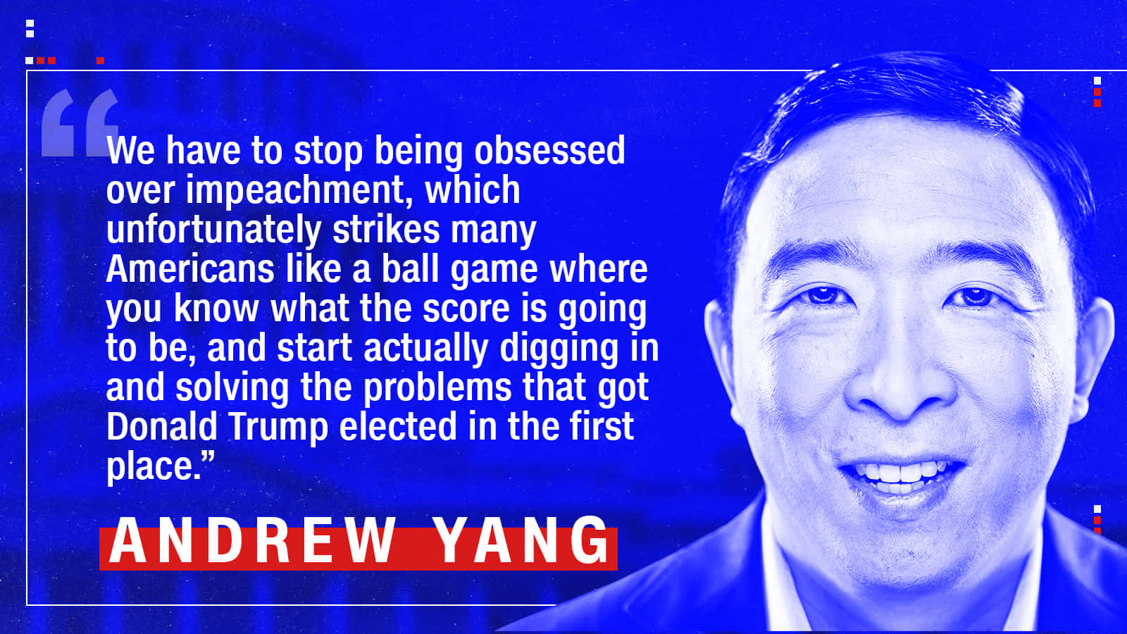 Andrew Yang, blue-tinted, portrait, HD Desktop Wallpaper
