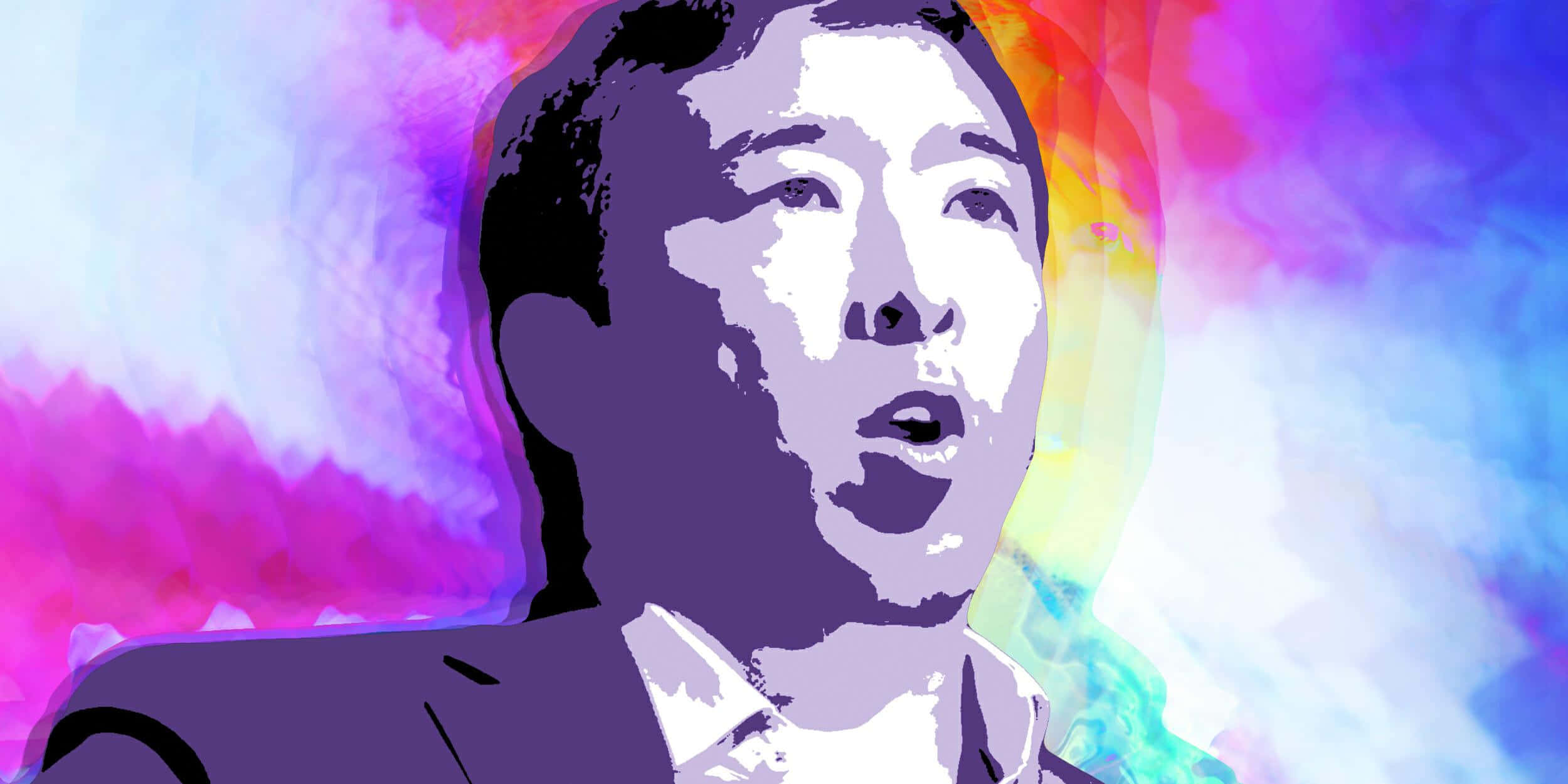 Andrew Yang, watercolor, purple, Full HD Desktop Wallpaper