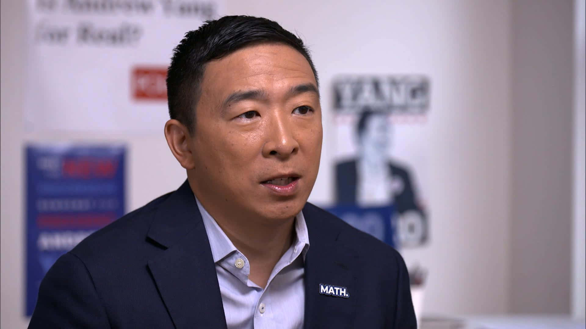 Andrew Yang, dark suit, light shirt, Full HD Desktop Wallpaper