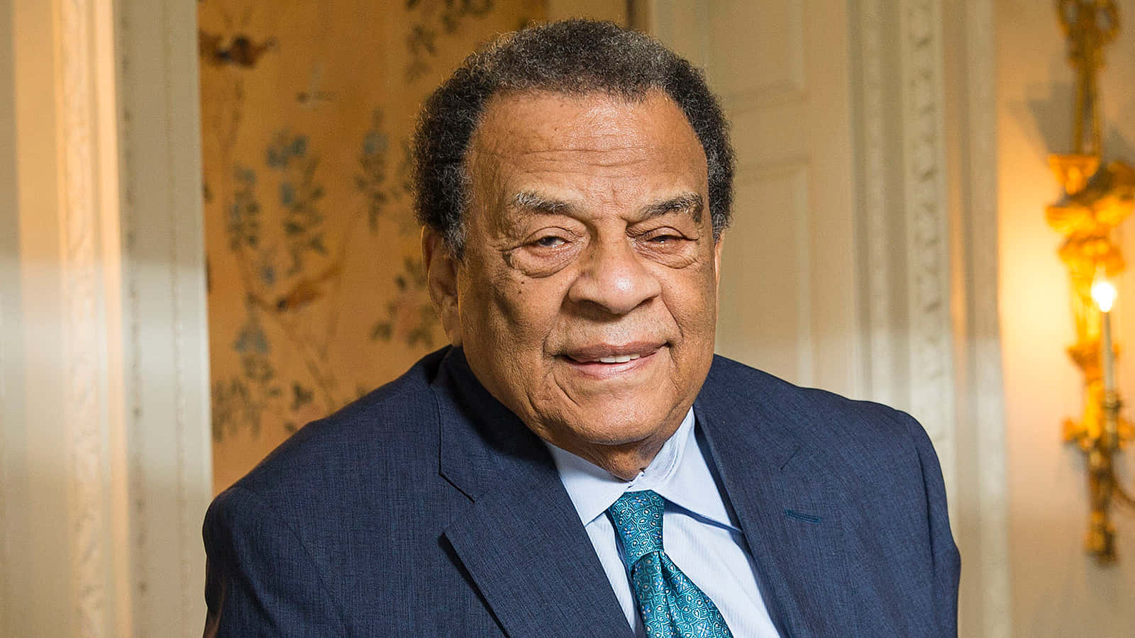 Andrew Young, dark suit, teal tie, HD Desktop Wallpaper