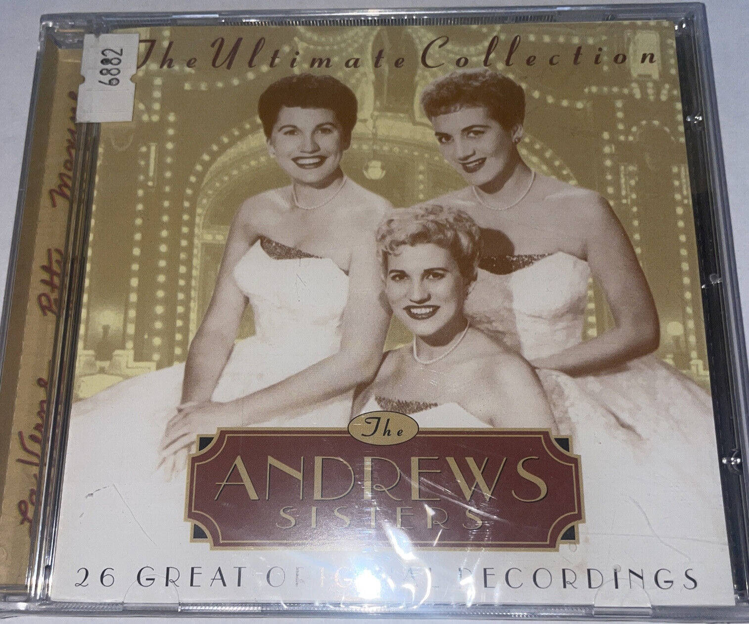 The Andrews Sisters, sepia-toned photo, white strapless gowns, HD Desktop Wallpaper