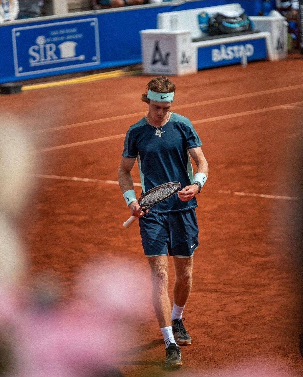 Andrey Rublev, clay court, racket, HD Phone Wallpaper