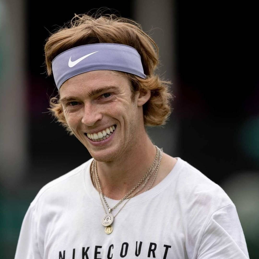 Andrey Rublev, tennis headband, purple Nike headband, SD Desktop Wallpaper