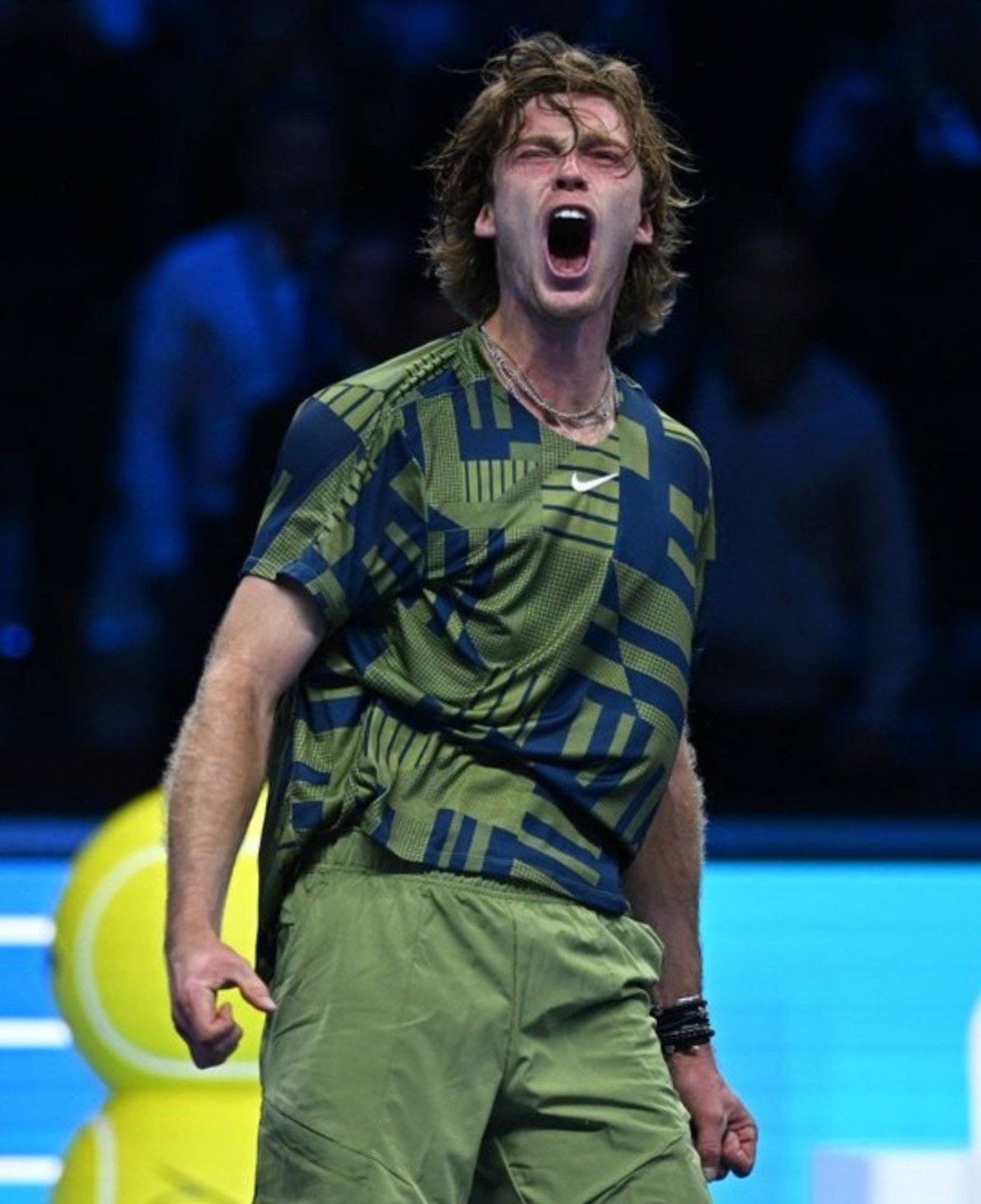 Andrey Rublev, shouting, male tennis player, HD Phone Wallpaper