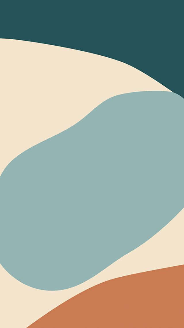 Android 10, teal, beige, SD Phone Wallpaper