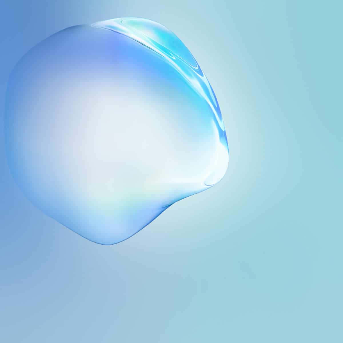 Android 10, translucent blue, droplet, SD Desktop Wallpaper
