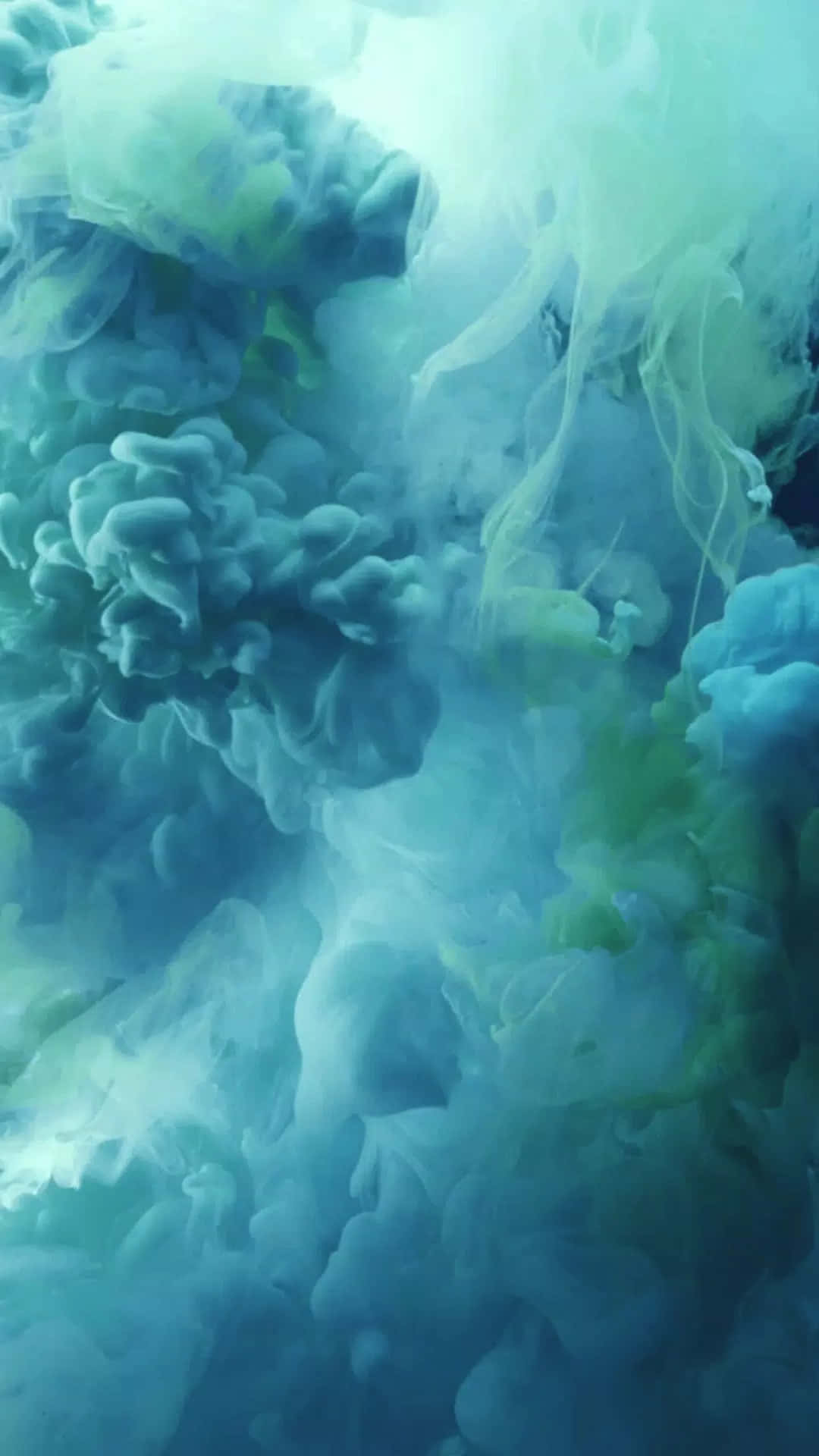 Android 10, vibrant blue, green ink, Full HD Phone Wallpaper