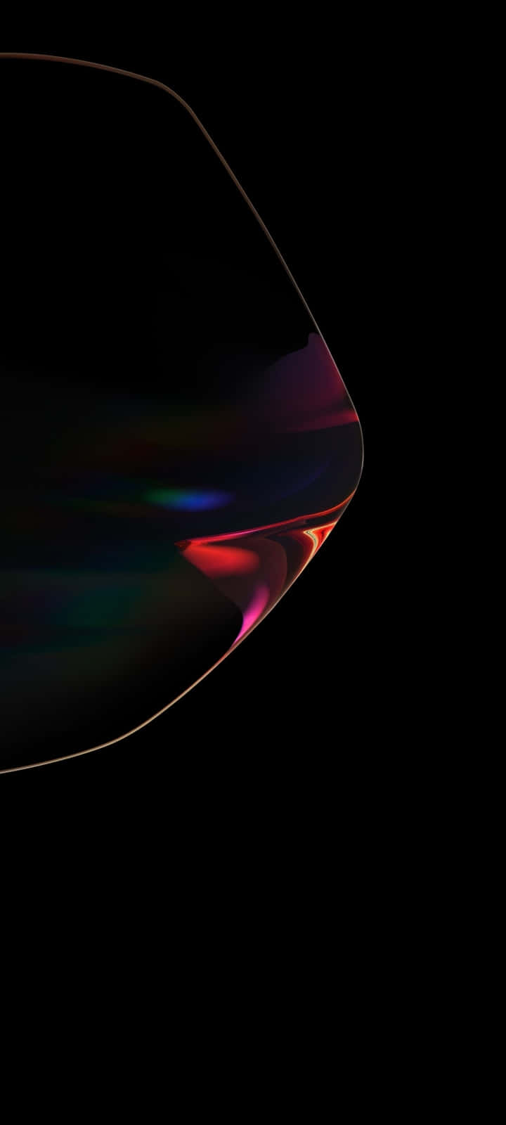 Android 10, rainbow hues, curved surface, HD Phone Wallpaper