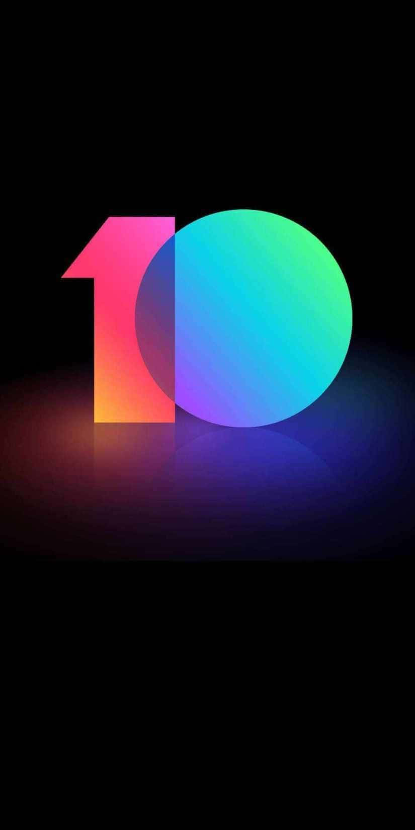 Android 10, number 10, glowing, HD Phone Wallpaper