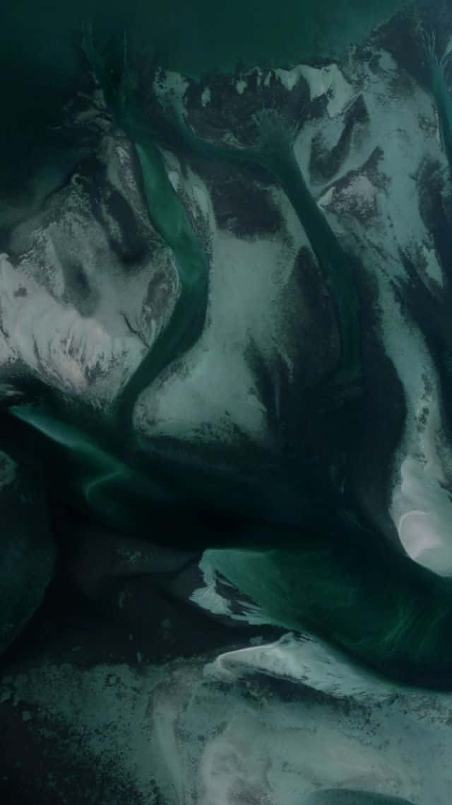 Android 10, emerald rivers, snowcapped mountain valleys, SD Phone Wallpaper