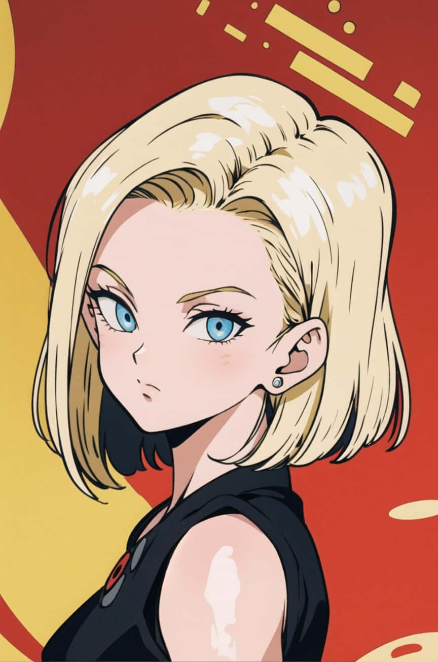 Android 18, blonde bob hair, blue eyes, HD Phone Wallpaper