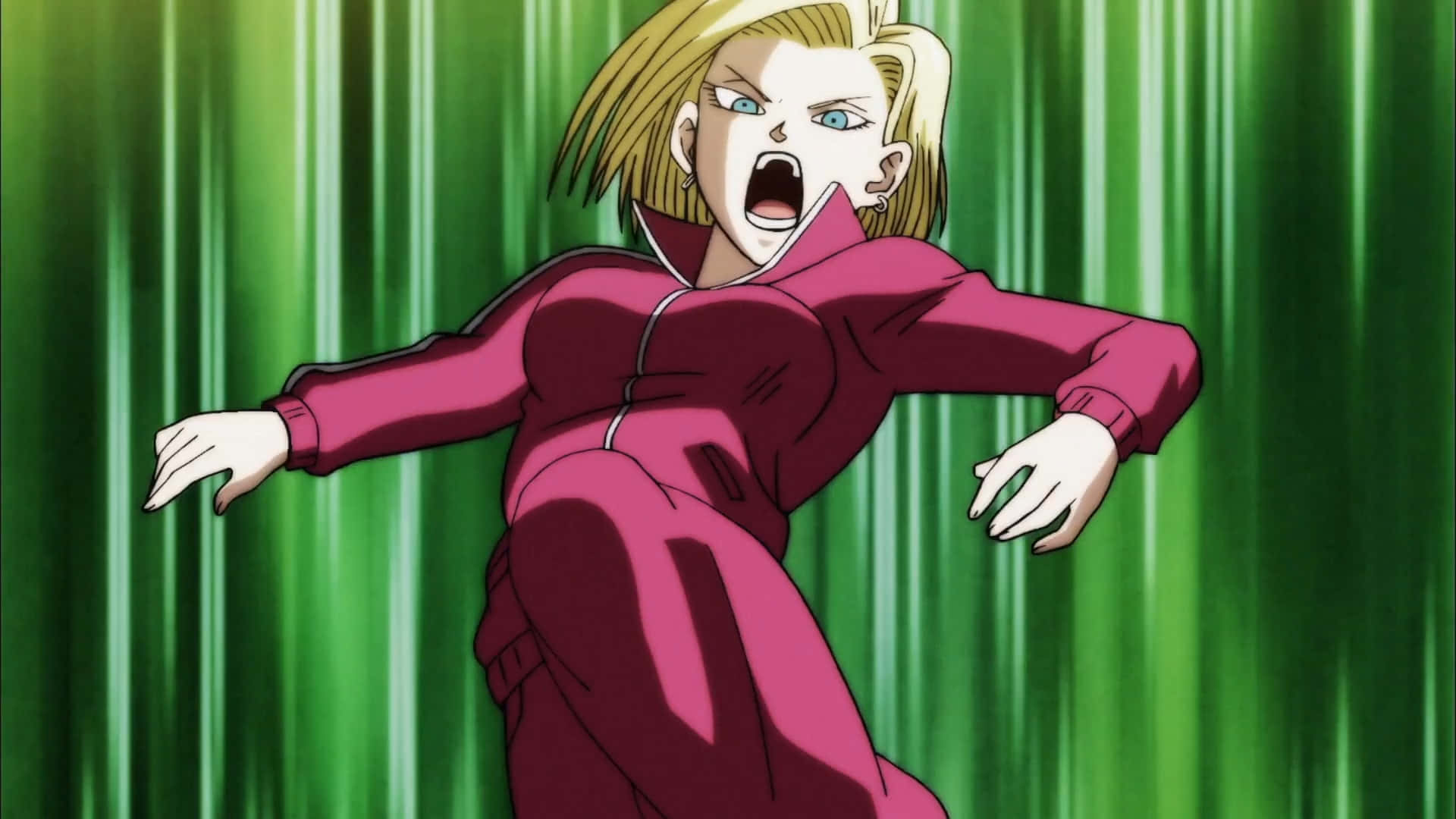 Android 18, blonde hair, blue eyes, Full HD Desktop Wallpaper