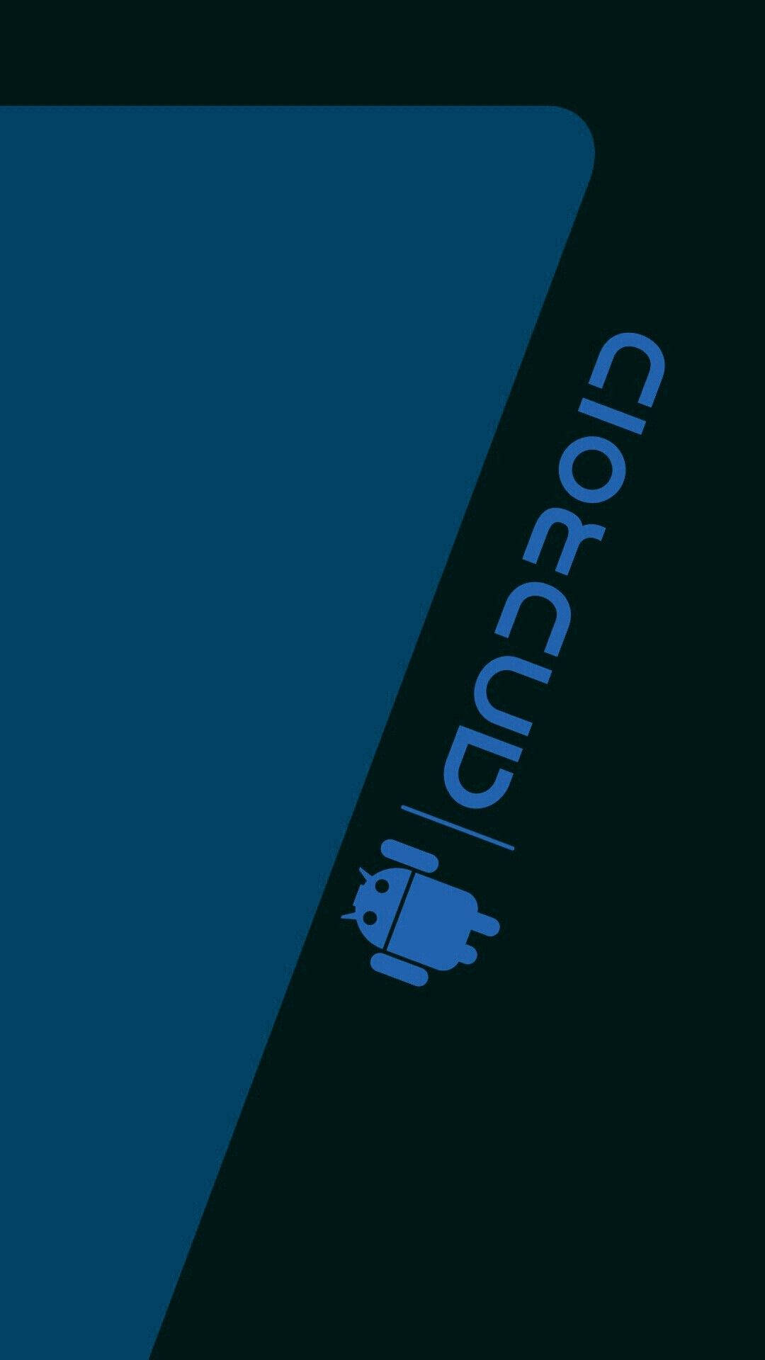 Android Developer, blue Android logo, dark teal and black background, Full HD Phone Wallpaper