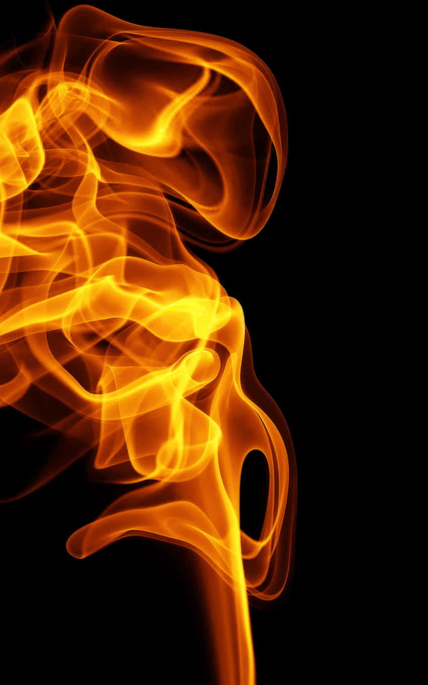 Android Fire, orange, yellow, HD Phone Wallpaper
