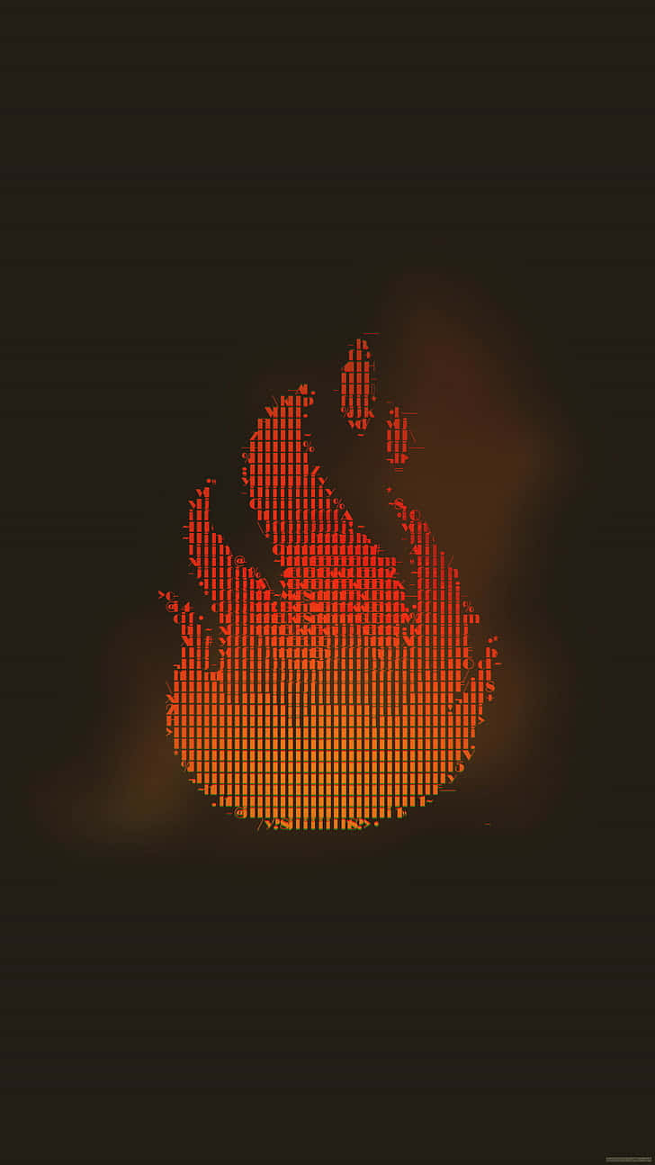 Android Fire, LED, pixelated flame graphic, HD Phone Wallpaper