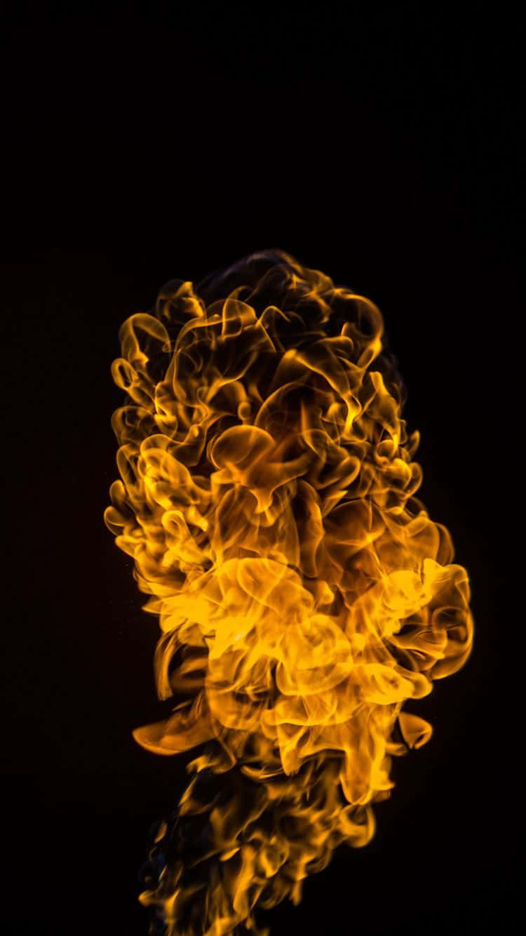Android Fire, orange flames, yellow flames, HD Phone Wallpaper