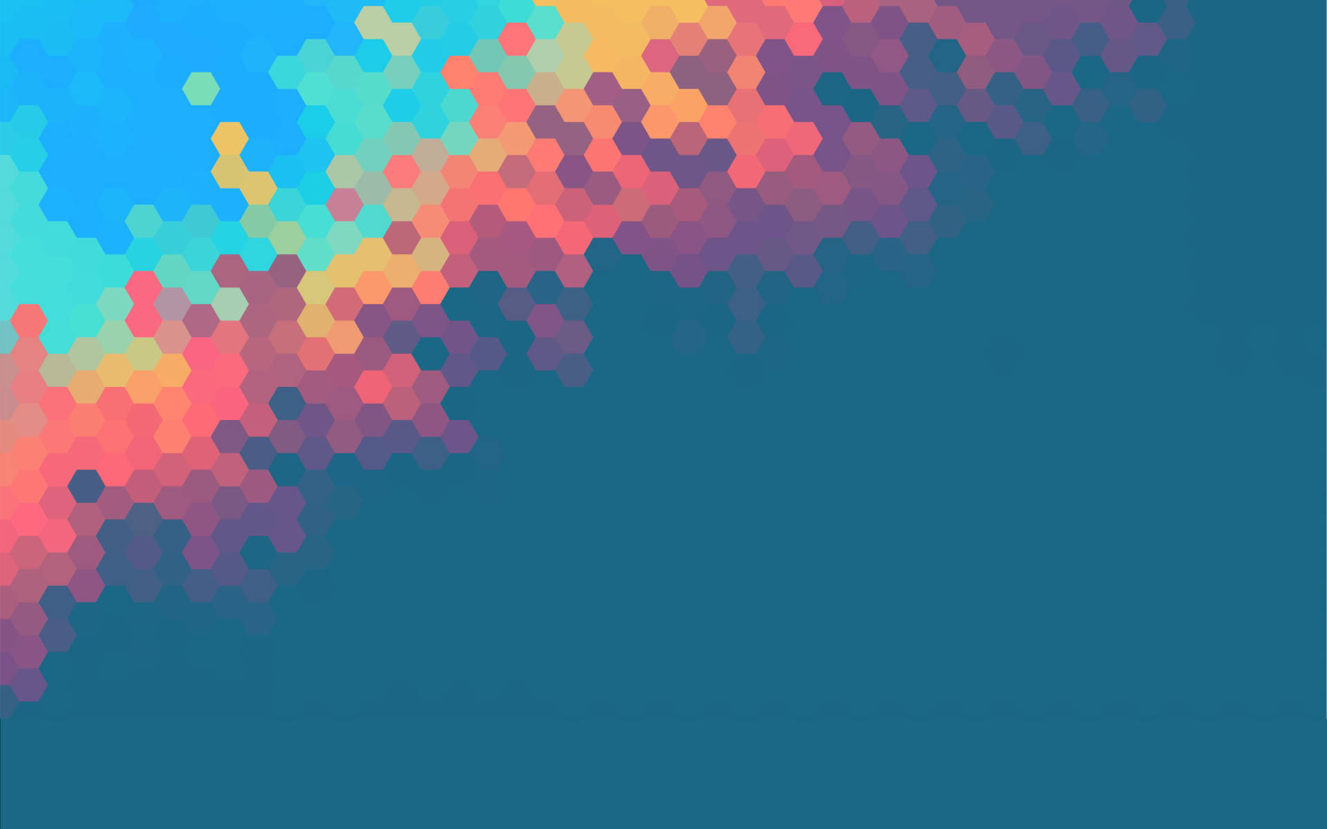colorful hexagons, Android Material Design, rainbow hues, Full HD Desktop Wallpaper