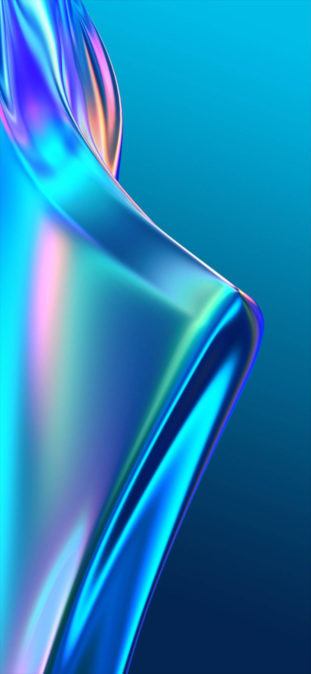 vivo v20, flowing glass, blue purple, Full HD Phone Wallpaper