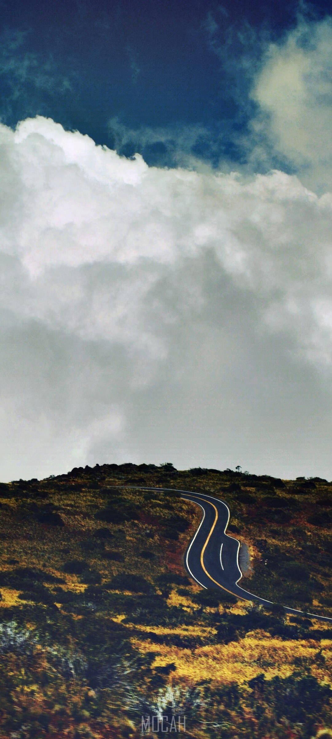 vivo v20, hilly highway, asphalt road, Full HD Phone Wallpaper