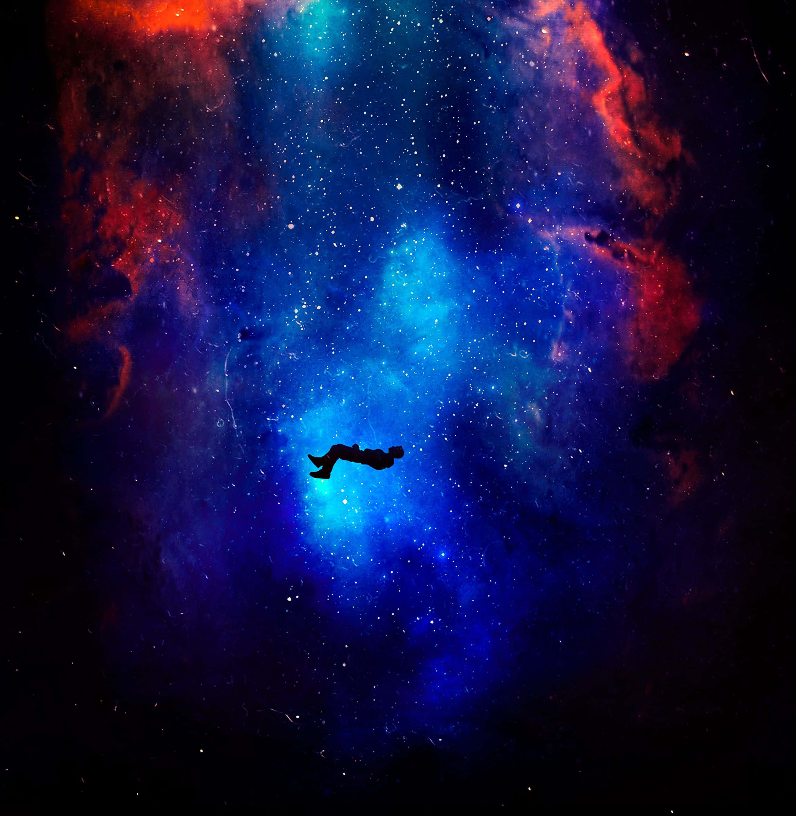 Android, space, cosmic nebula, 2K Phone Wallpaper