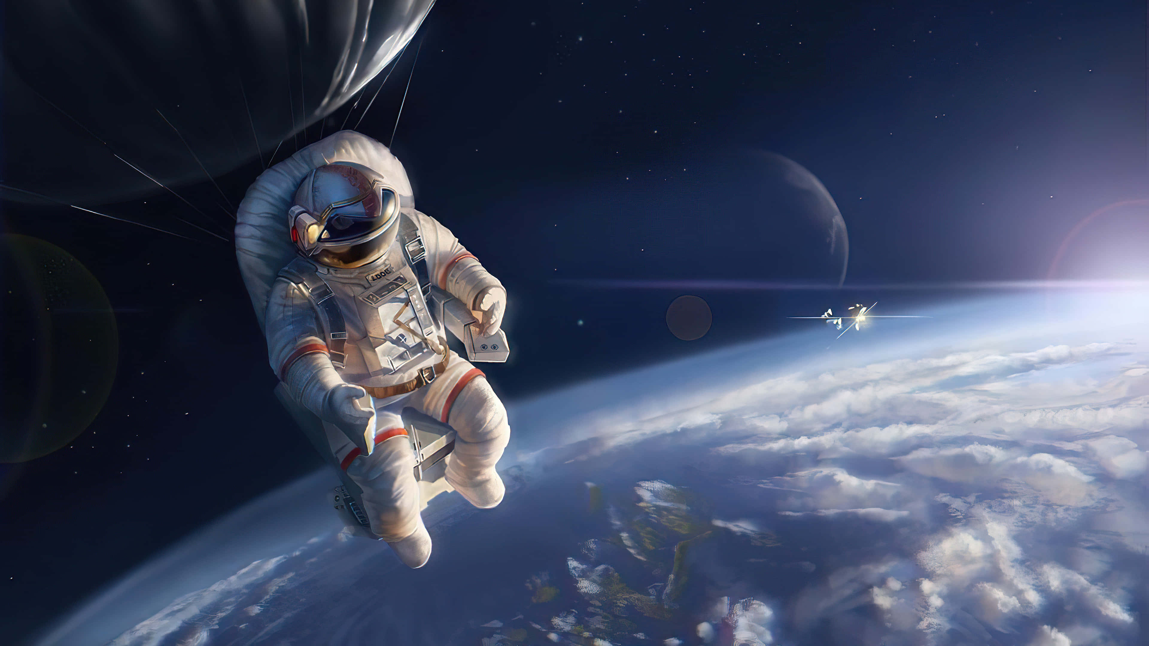 Android Space, astronaut, space, 4K Desktop Wallpaper