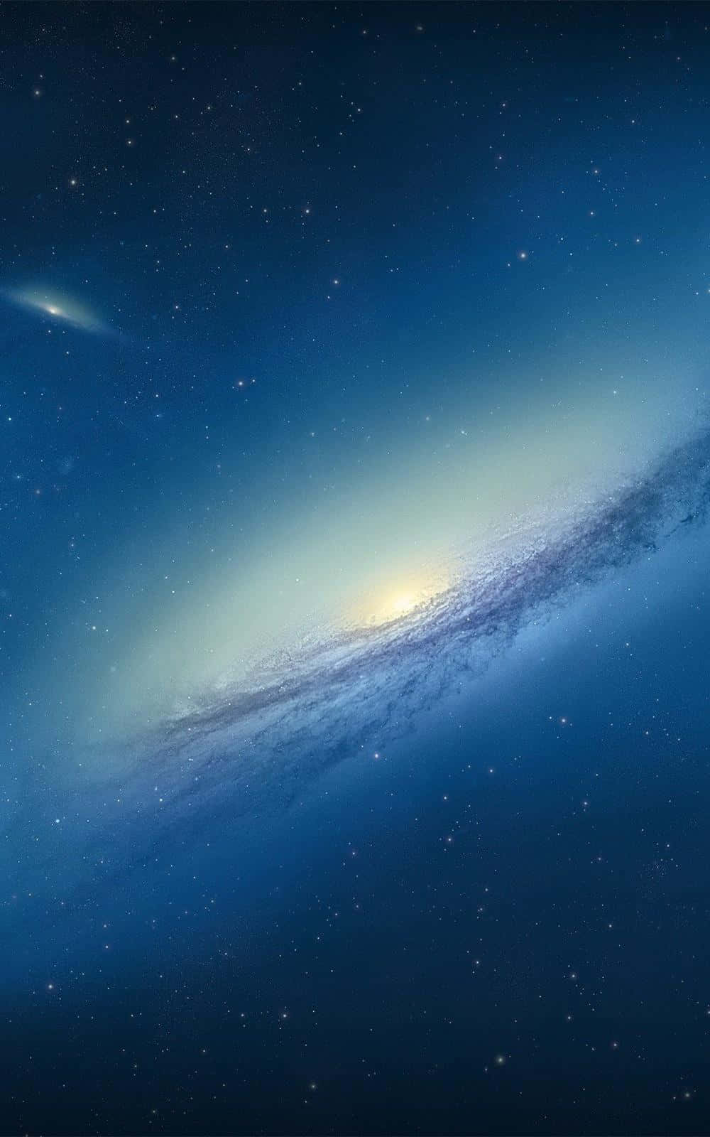 Android Space, spiral galaxy, blue and yellow hues, HD Phone Wallpaper