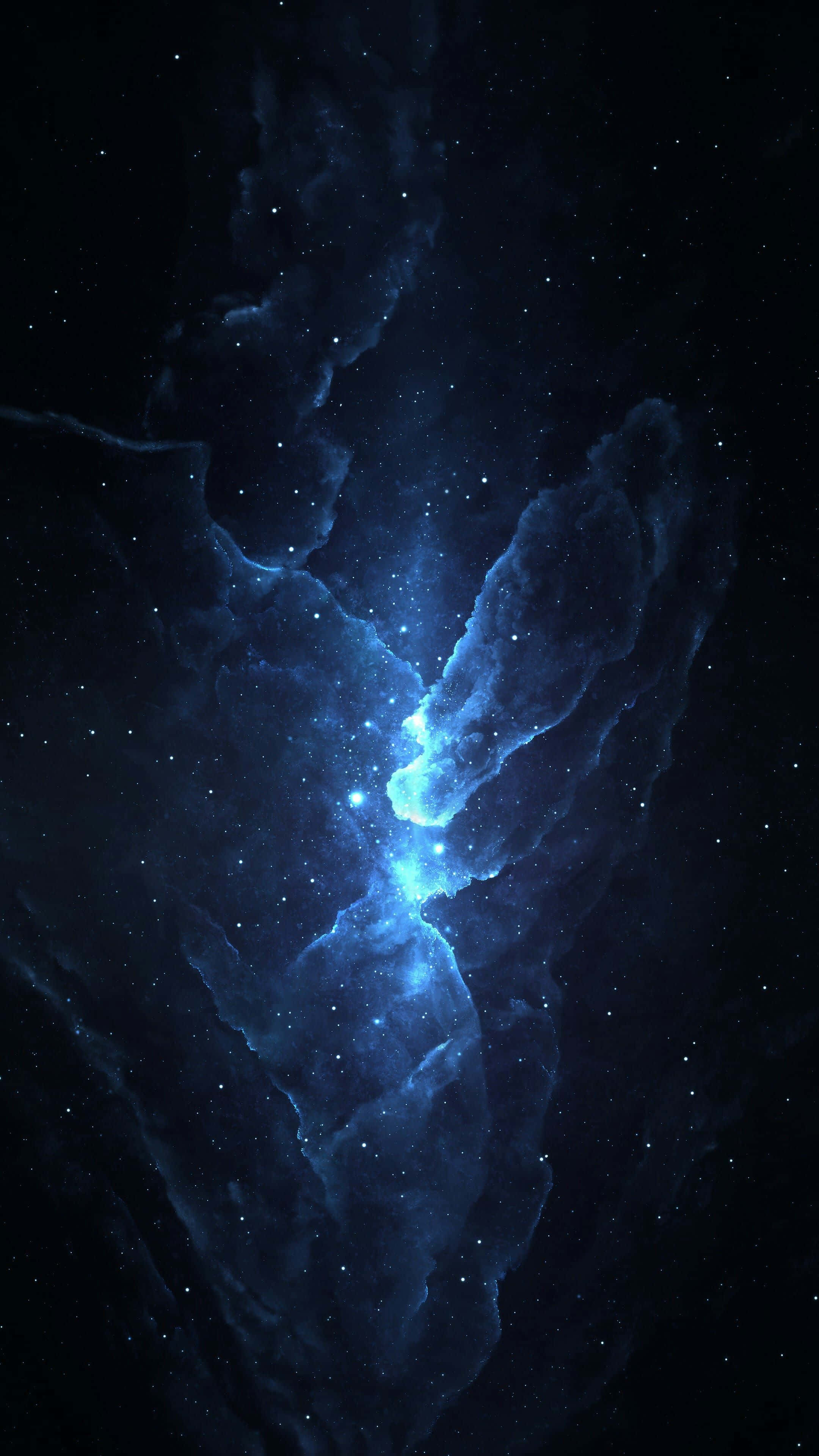 blue space, stars, nebulas, 4K Phone Wallpaper