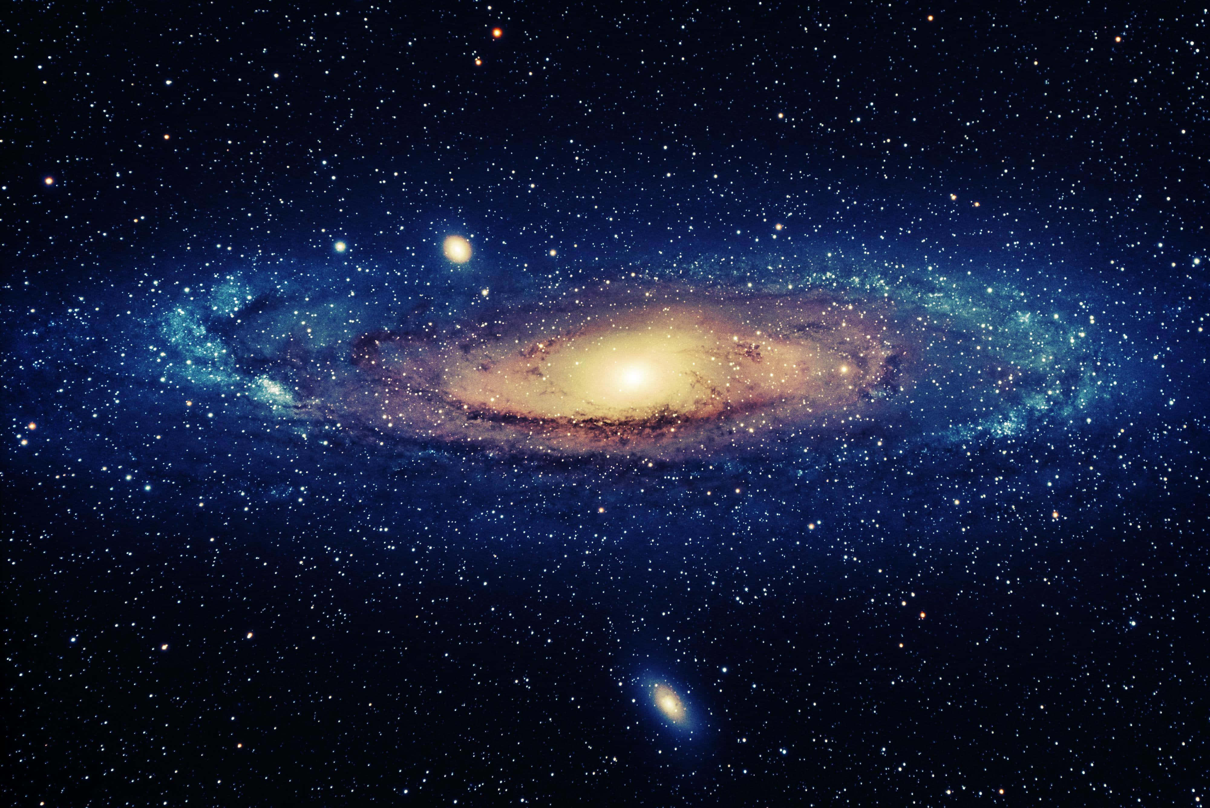 Andromeda Galaxy, 4K, golden hues, 4K Desktop Wallpaper