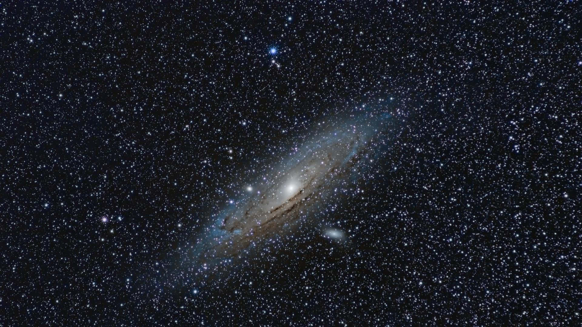Andromeda Galaxy, 4K, blue, Full HD Desktop Wallpaper