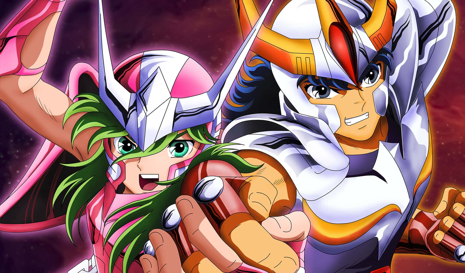 Andromeda Shun, nebula chains, cosmic starfield, HD Desktop Wallpaper