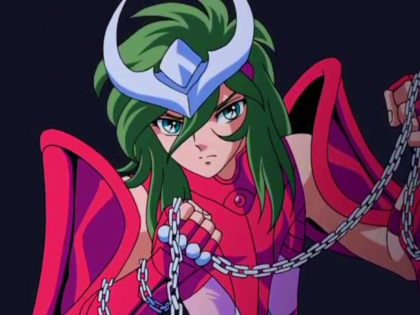 Andromeda Shun, nebula chain attack, green hair, HD Desktop Wallpaper