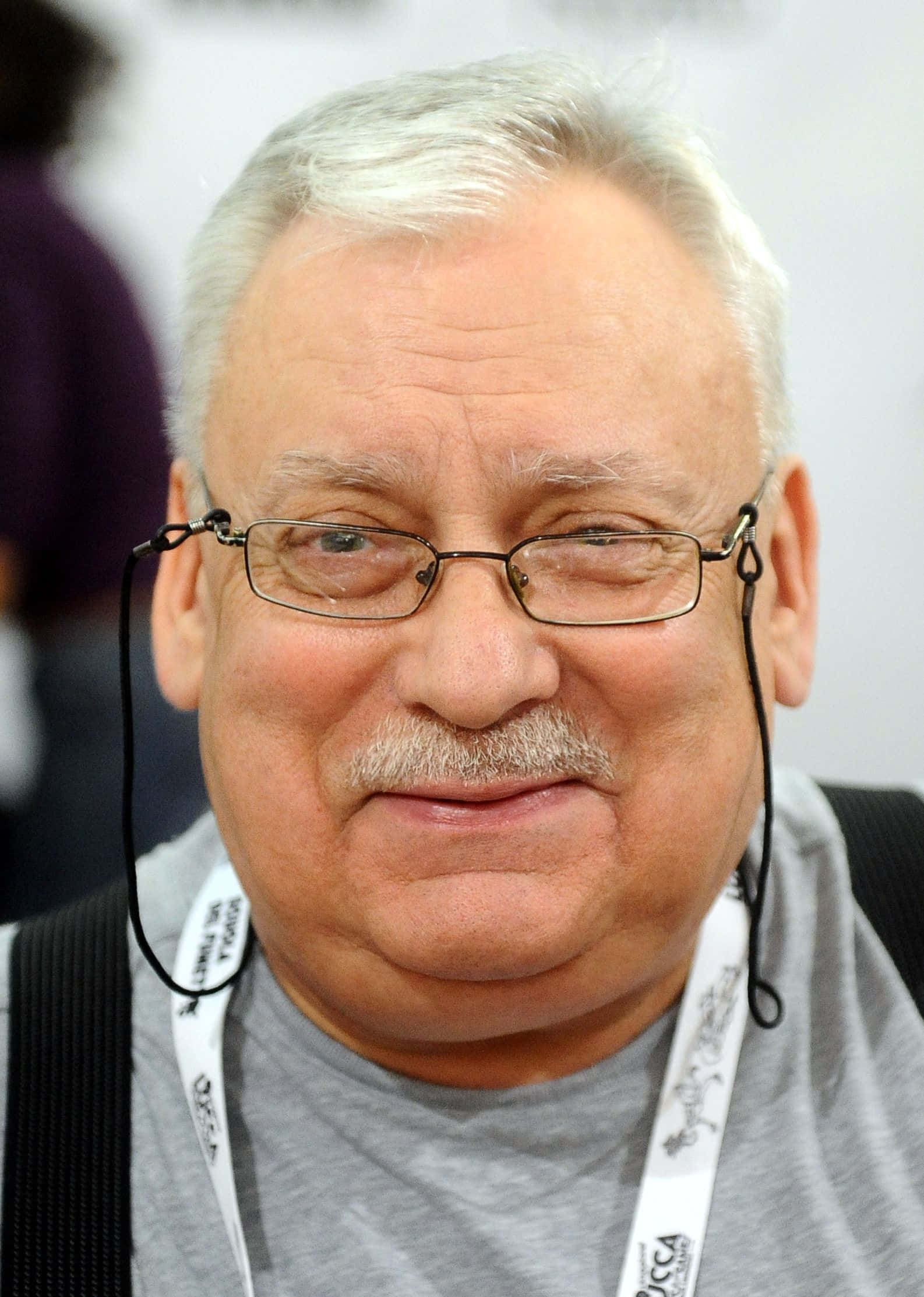 Andrzej Sapkowski, book signing event, white hair, Full HD Phone Wallpaper