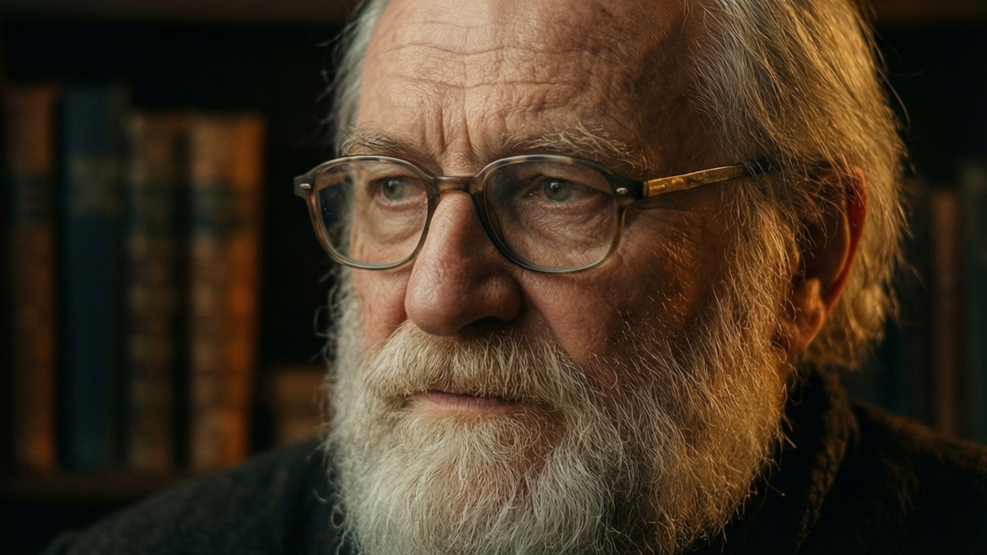 Andrzej Sapkowski, portrait, close-up, Full HD Desktop Wallpaper