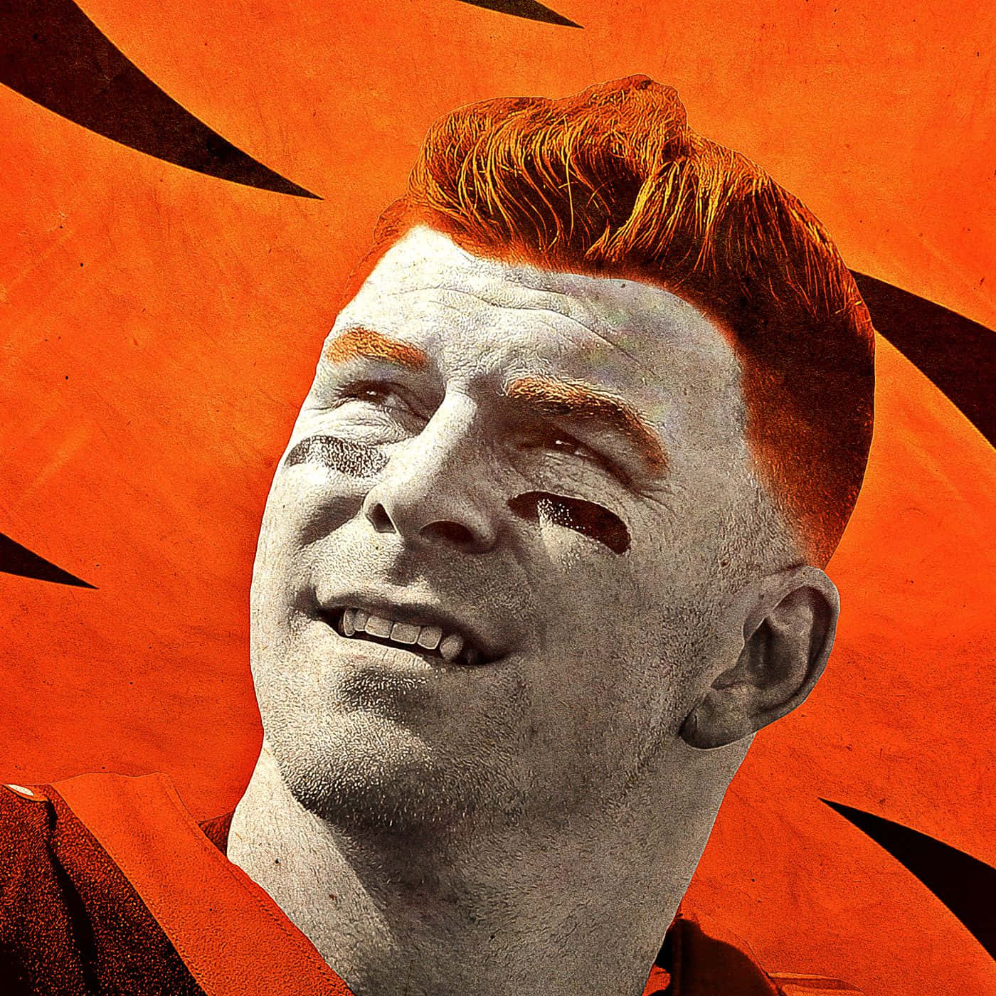 Andy Dalton, orange hair, eye paint, HD Desktop Wallpaper