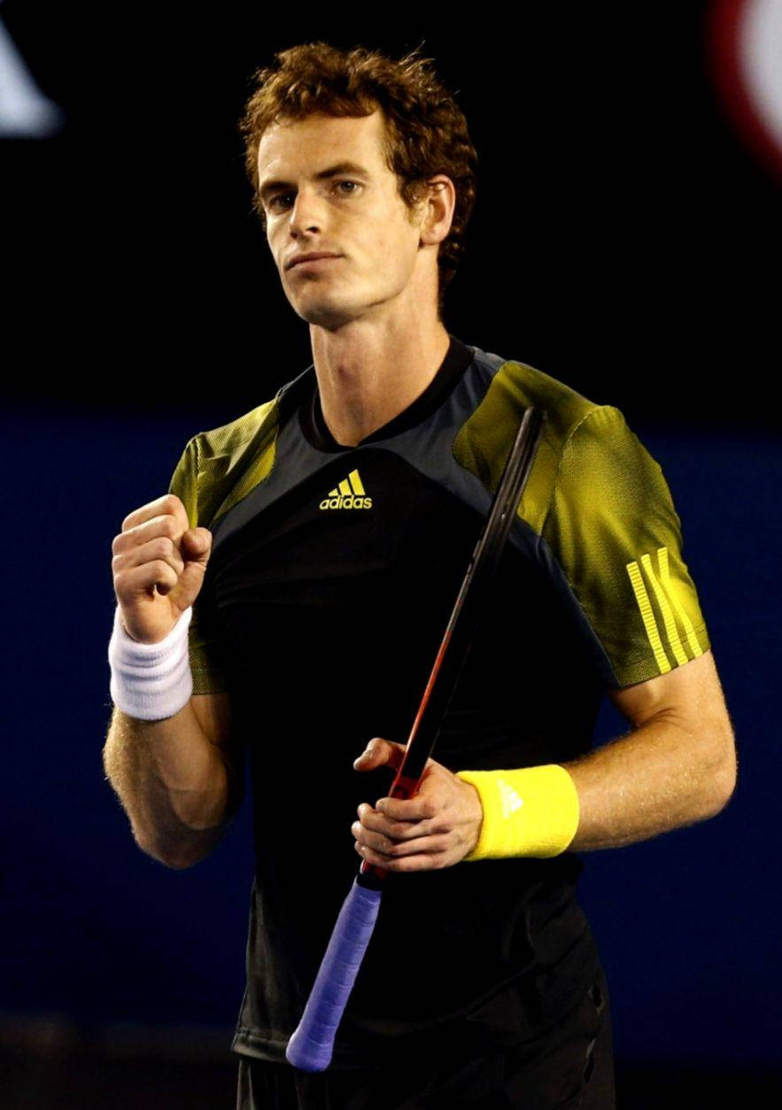 Andy Murray, black and yellow outfit, tennis player, SD Phone Wallpaper