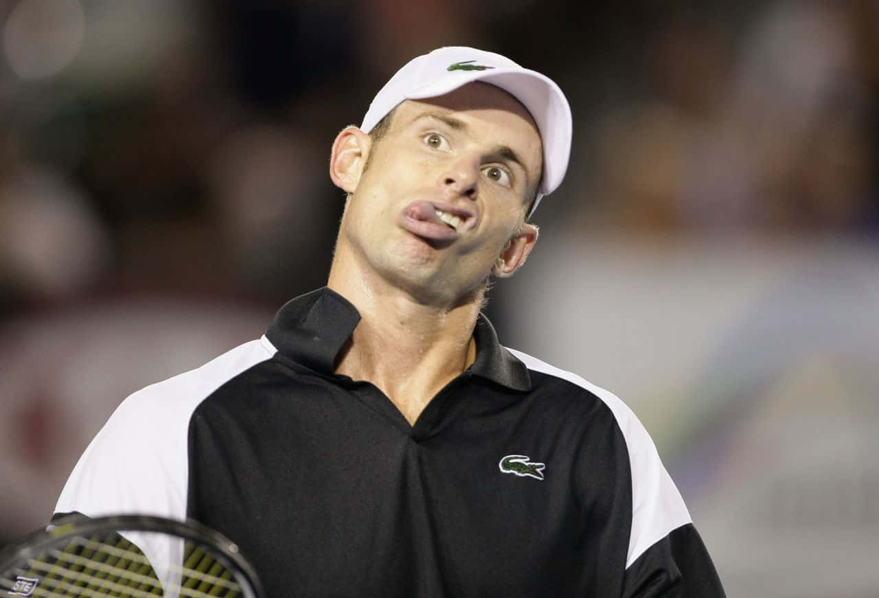 Andy Roddick, tongue out, racket, HD Desktop Wallpaper