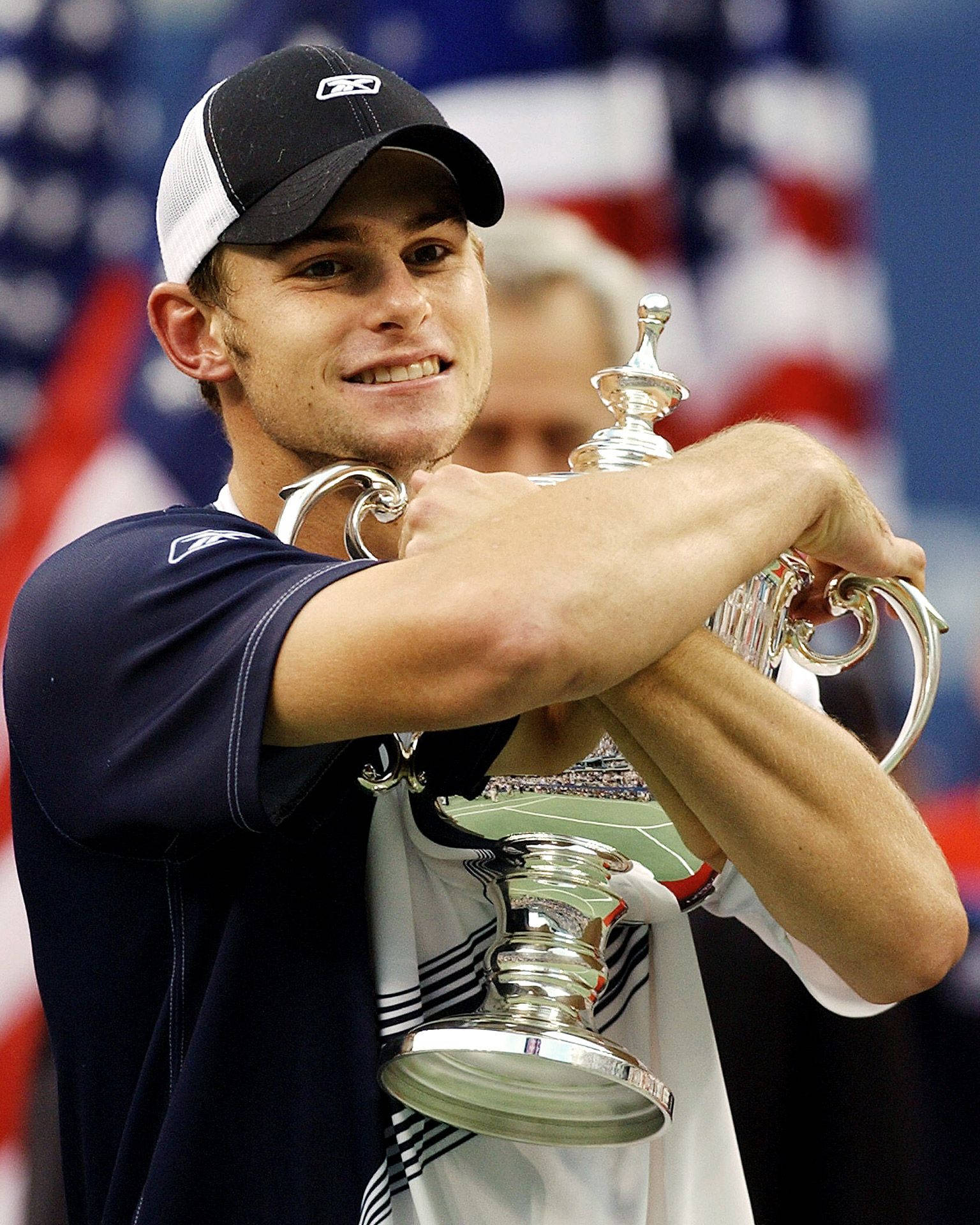 Andy Roddick, 2003 US Open, tennis trophy, Full HD Phone Wallpaper