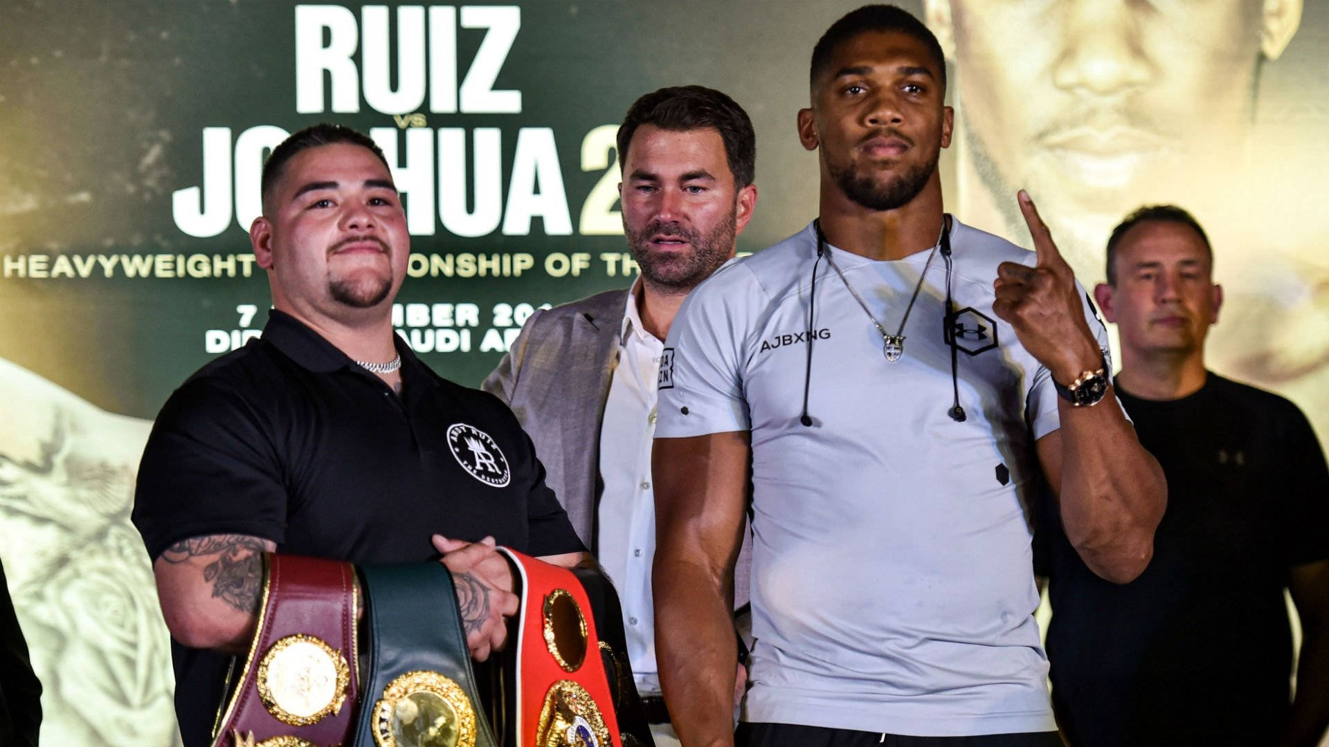 Andy Ruiz, championship belts, heavyweight boxers, Full HD Desktop Wallpaper