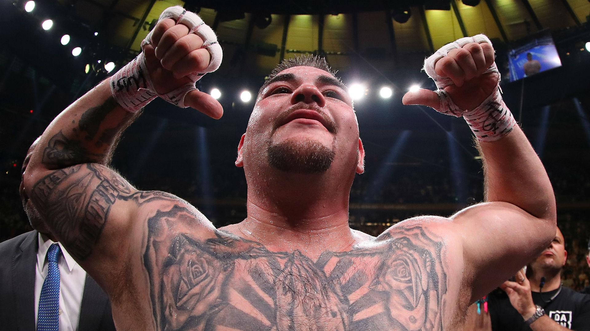 Andy Ruiz, heavyweight boxer, tattooed boxer, Full HD Desktop Wallpaper
