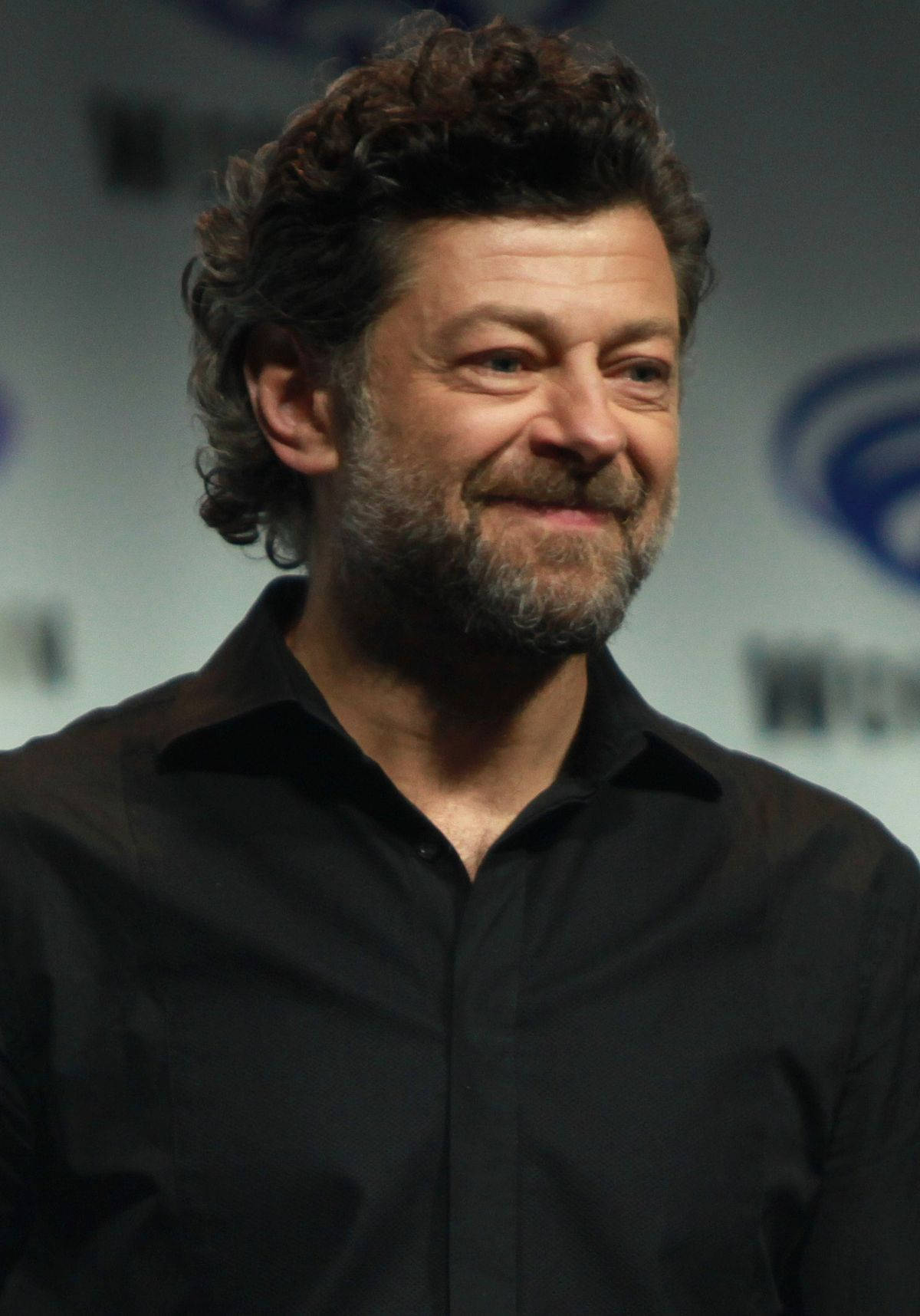 Andy Serkis, curly dark hair, beard, HD Phone Wallpaper
