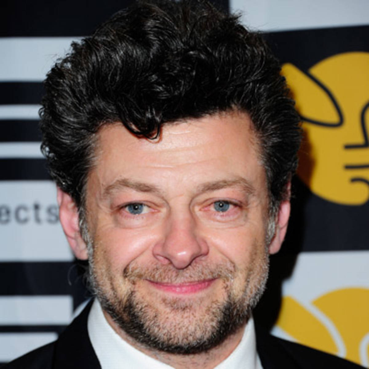 Andy Serkis, close-up, dark curly hair, SD Desktop Wallpaper