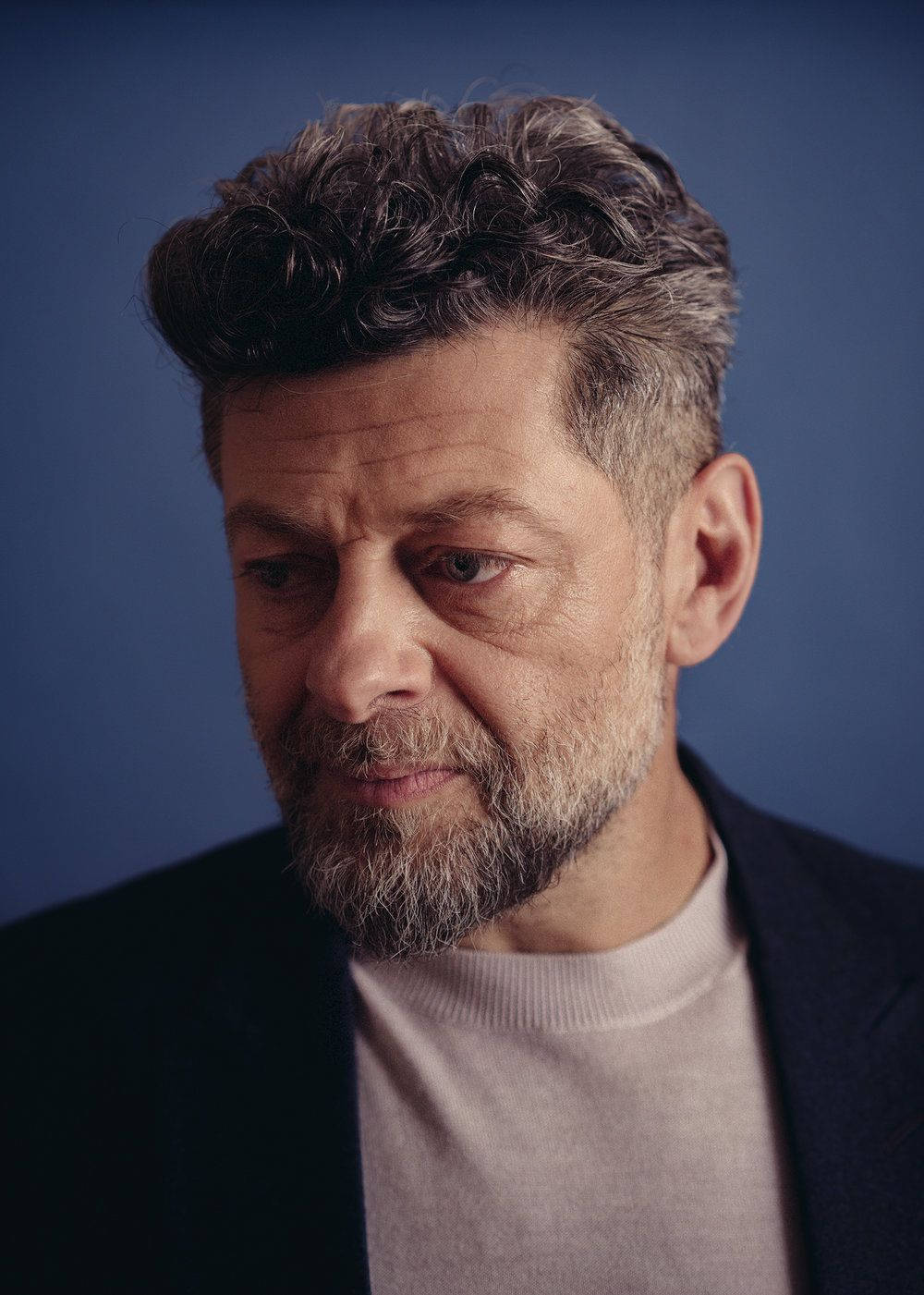 Andy Serkis, graying curly hair, beard, HD Phone Wallpaper