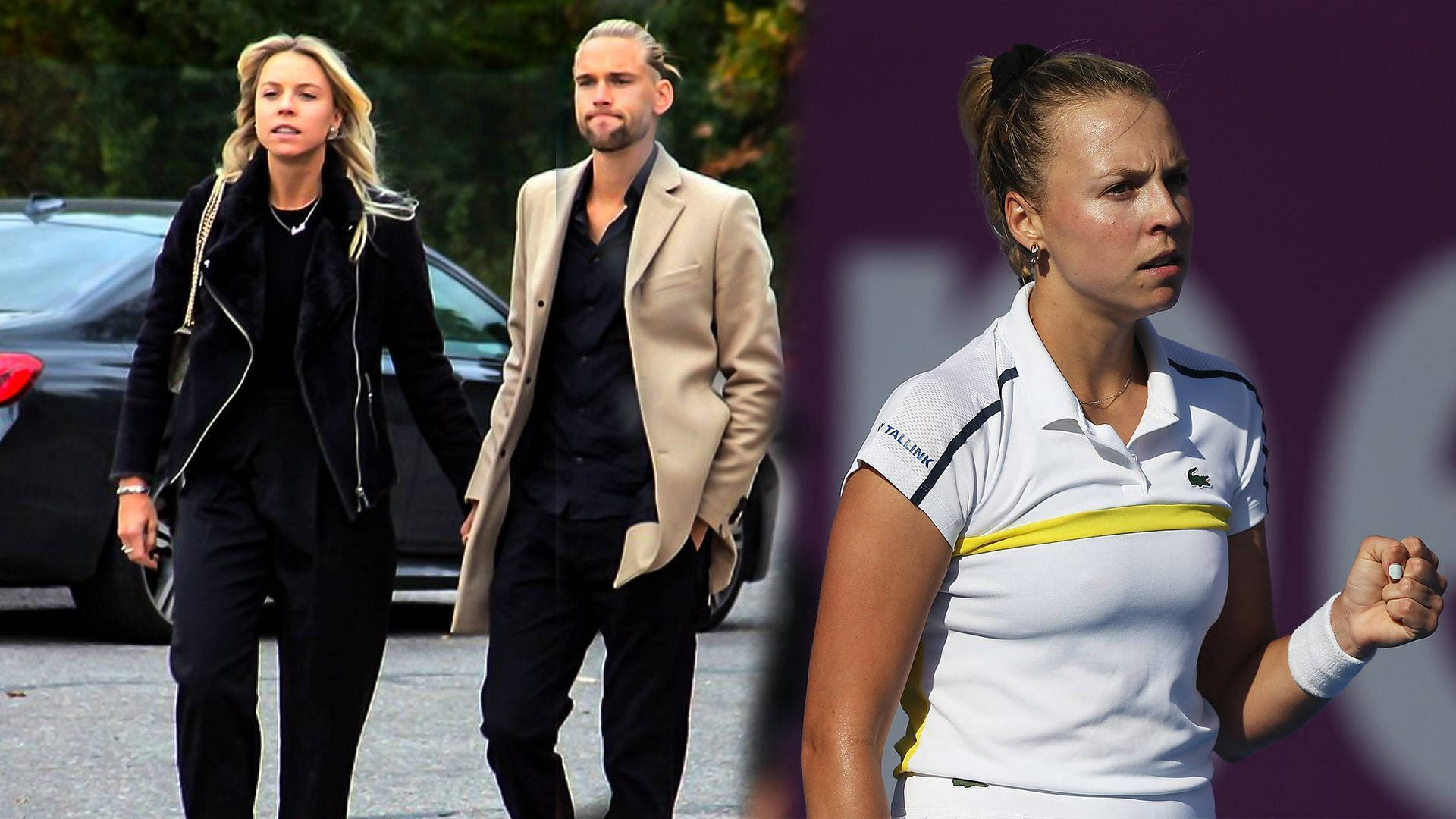 Anett Kontaveit, white polo shirt, tennis player, Full HD Desktop Wallpaper