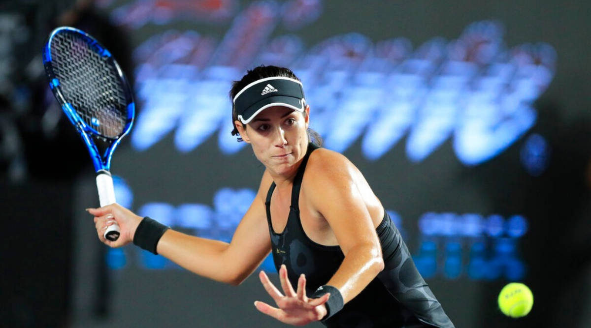 Anett Kontaveit, blue racket, yellow ball, SD Desktop Wallpaper