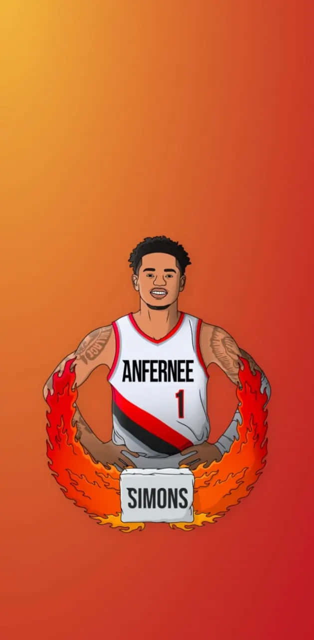 Anfernee Simons, white jersey, ANFERNEE 1, HD Phone Wallpaper