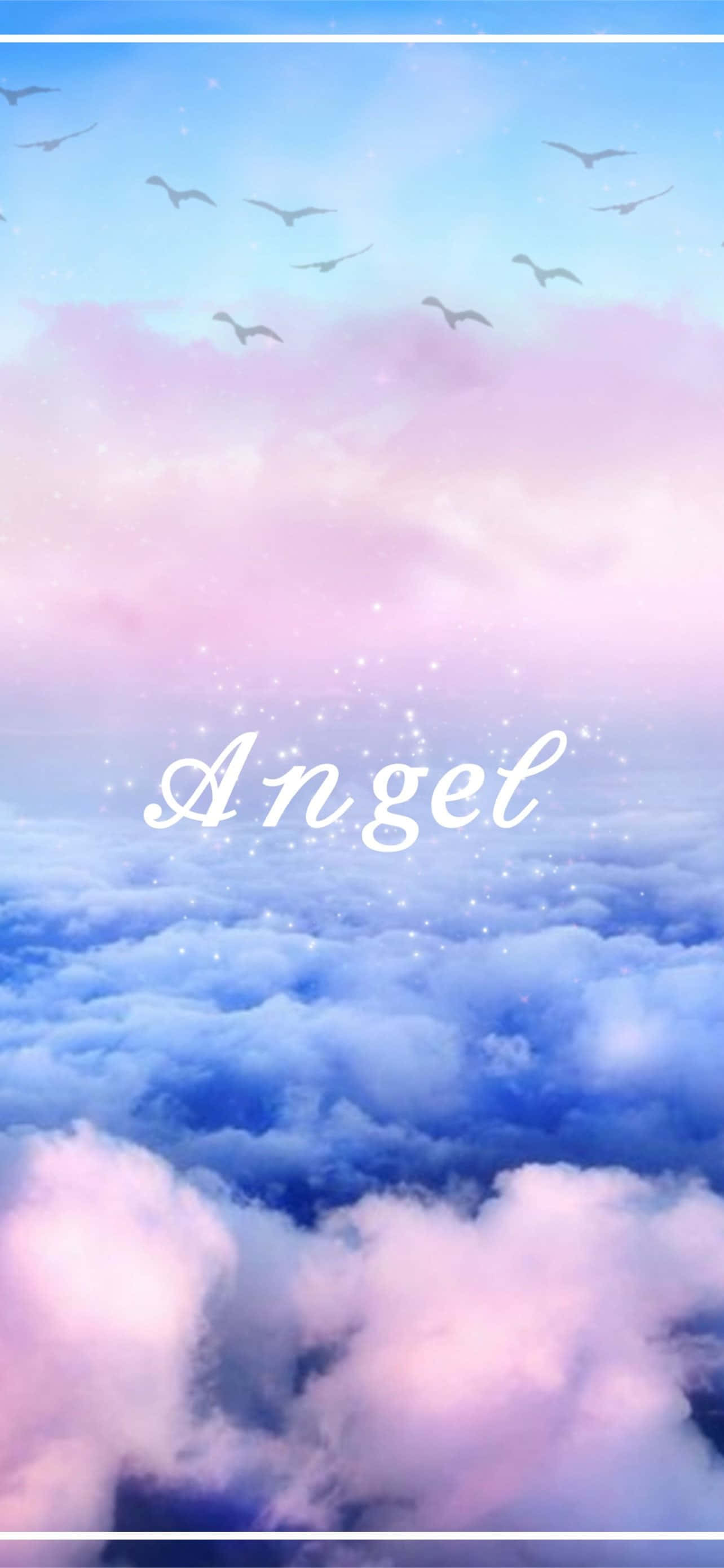 angel aesthetic clouds, sunset, pink and blue clouds, 2K Phone Wallpaper