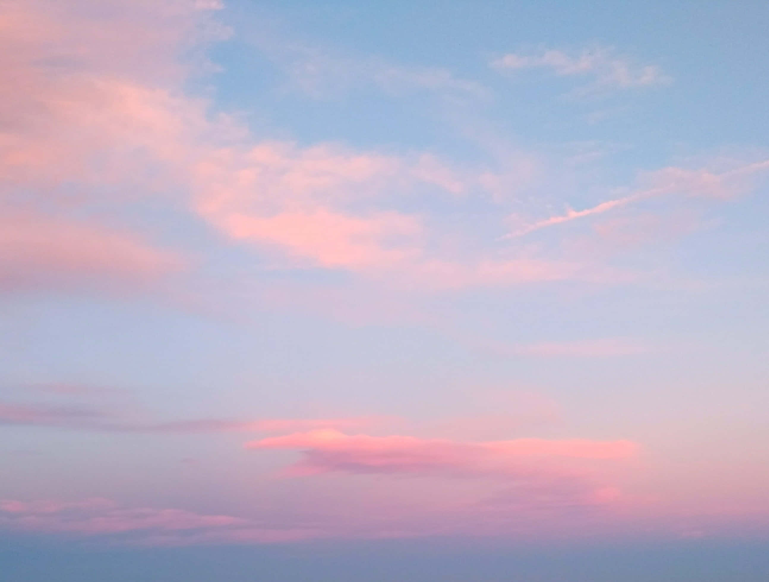 Angel Aesthetic Clouds, twilight sky, soft pink and blue clouds, 2K Desktop Wallpaper