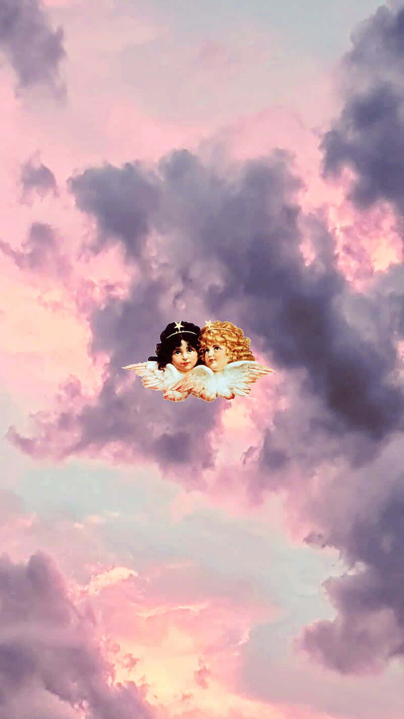 angel, cherubic angels, white wings, HD Phone Wallpaper